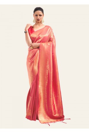 IMPERIAL GOLDEN RED WOVEN KANJIVARAM 188005