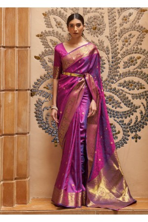 PURPLE AND GOLD WOVEN KANJIVARAM 197004