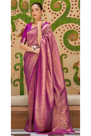 ROYAL GOLDEN PURPLE KANJIVARAM SILK 198005