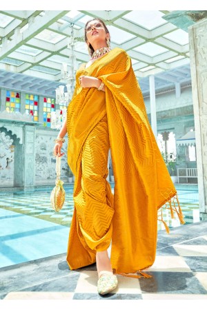 SUNNY YELLOW KANJIVARAM ZARI SILK 5003