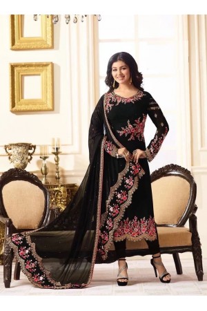 Ayesha Takia Black color georgette party wear salwar kameez