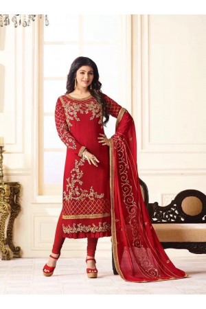 Ayesha Takia Red color georgette party wear salwar kameez