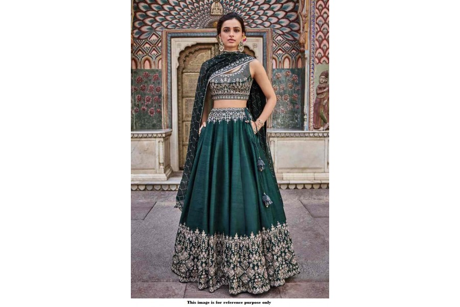 anita dongre green lehenga