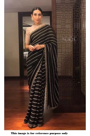 Bollywood Sabyasachi inspired Black karishma kapoor saree