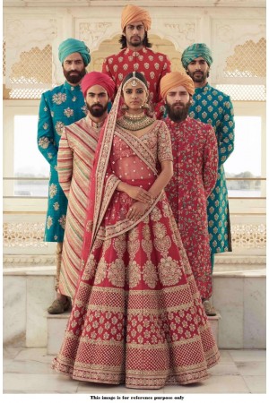 Bollywood Sabyasachi Inspired Maroon Banglori silk lehenga