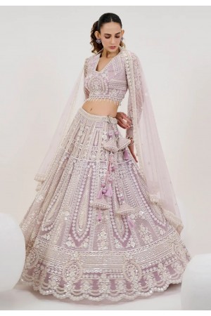 Lavender net lehenga choli 1065B