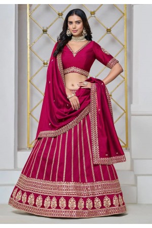 Magenta art silk lehenga choli 304