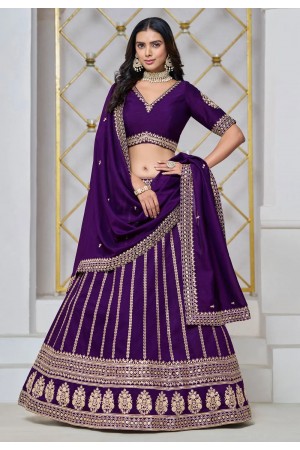 Violet art silk lehenga choli 302