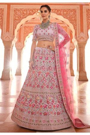 Light purple crepe circular lehenga choli 8507