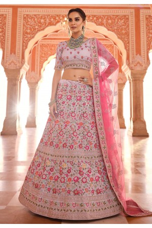 Light purple crepe circular lehenga choli 8507