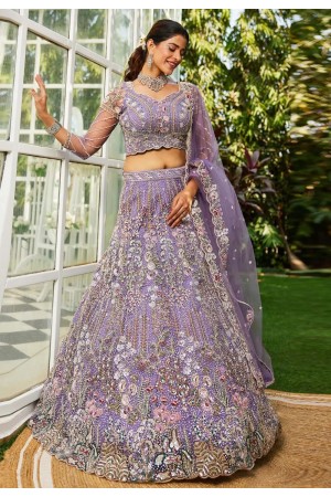 Lavender net lehenga choli 202740