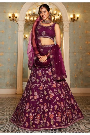 Wine net lehenga choli 202720