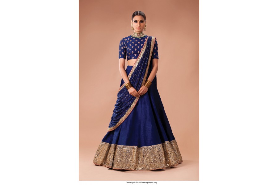 sabyasachi navy blue lehenga