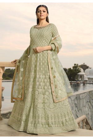 drashti dhami pastel green georgette embroidered floor length anarkali suit 3806