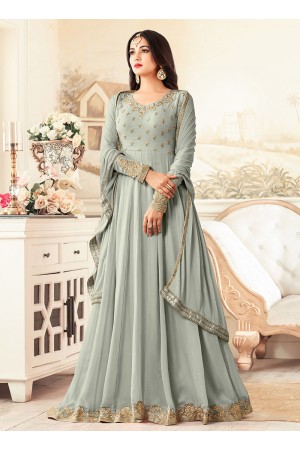 sonal chauhan rangoli Grey party wear anarkali 26005