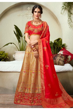 Golden silk a line lehenga choli 76488