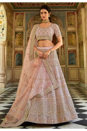 Light purple organza lehenga choli 7209