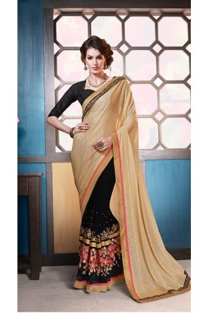 Party-wear-beige-black-color-7-saree