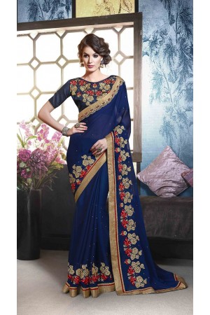 Party-wear-blue-color-10-saree