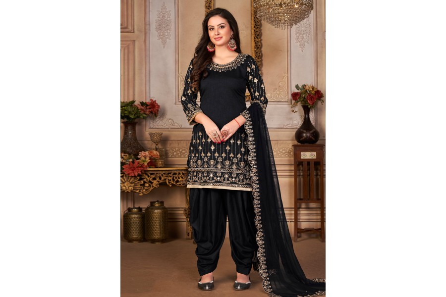 Cotton Black,Skin Unstitched Punjabi Suit, Machine wash at Rs 1700/piece in  Ludhiana