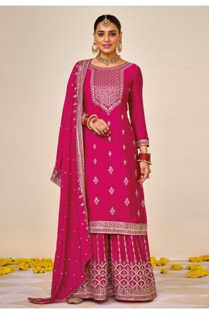 Chinon palazzo suit in Magenta colour 1495