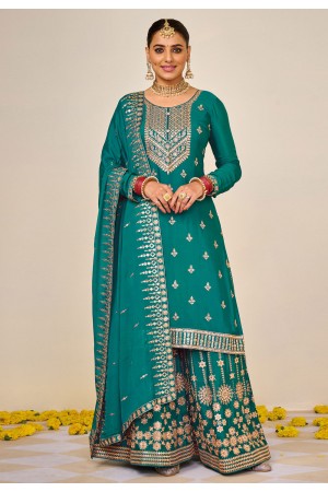 Chinon palazzo suit in Teal colour 1497