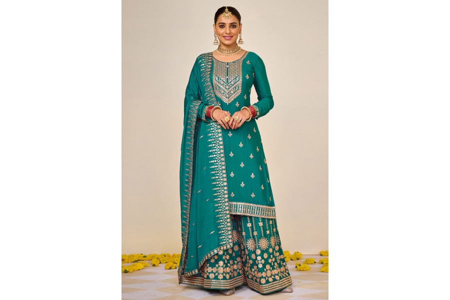 Mint Real Chinon Palazzo Suit