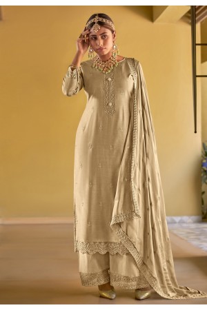 Beige viscose palazzo suit 2169