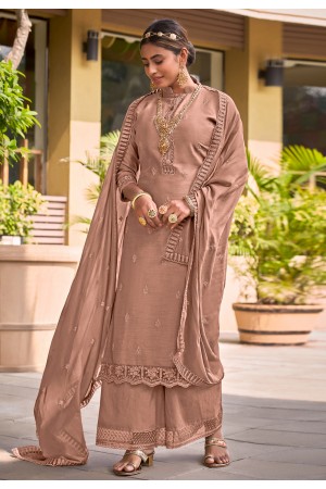 Brown viscose palazzo suit 2172