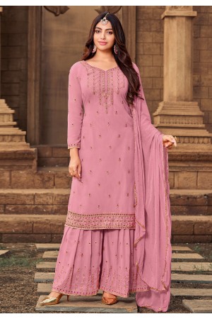 Pink faux georgette sharara suit 2011