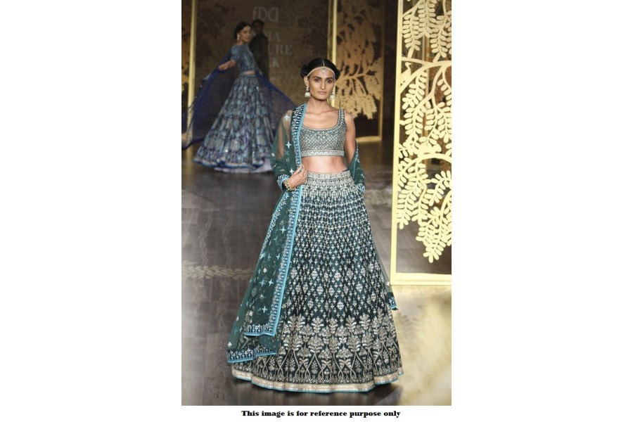 anita dongre green lehenga