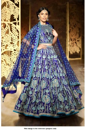 Bollywood Anita Dongre Inspired Royal Blue wedding lehenga