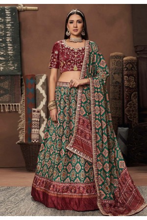 Green rayon a line lehenga choli 408