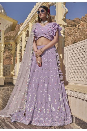 Light purple readymade georgette a line lehenga choli 2418