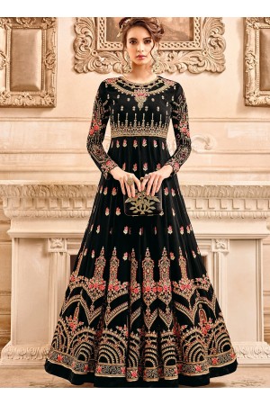 Black georgette wedding wear salwar kameez