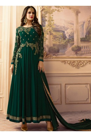 Green georgette wedding wear salwar kameez