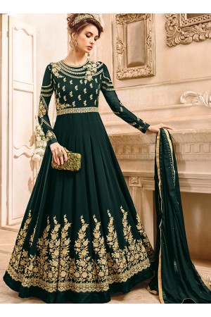 Green georgette wedding wear salwar kameez