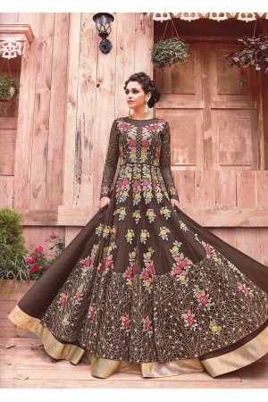 Brown Lehenga kameez and Pant style kameez -2-in-1 set