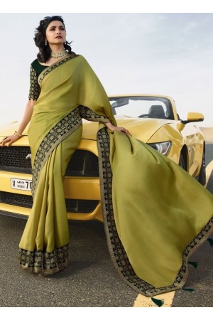 prachi desai pastel green silk saree 20587