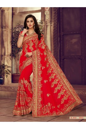 Party Wear Indian Wedding Saree 1912