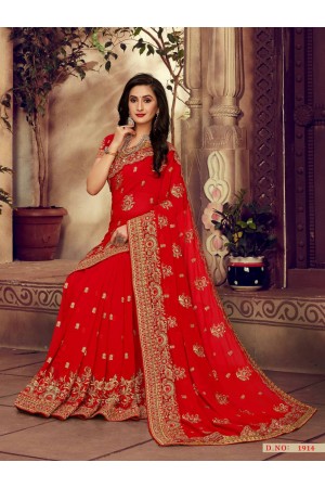 Party Wear Indian Wedding Saree 1914