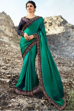 prachi desai rama green silk saree 20677