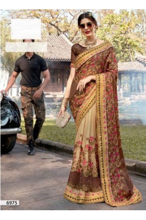 Chikku georgette party wear saree 6975