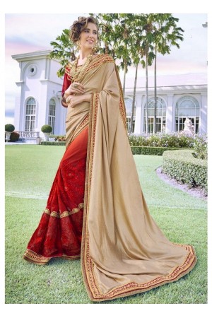 chikku maroon Georgette party wear saree 6905