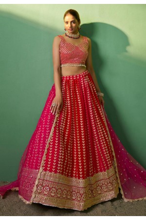 Magenta georgette lehenga choli 85001