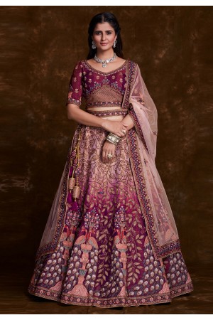 Purple art silk a line lehenga choli 75002