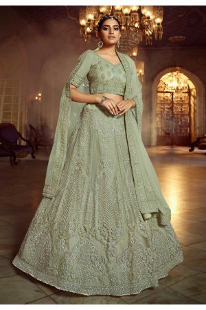 Light green net circular lehenga choli 5403