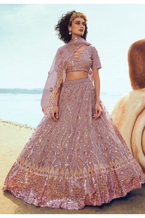 Light purple net circular lehenga choli 5109