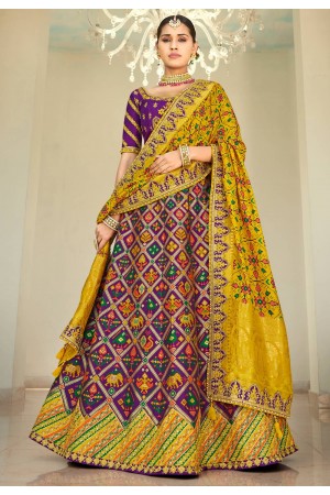 Purple silk lehenga choli 4207