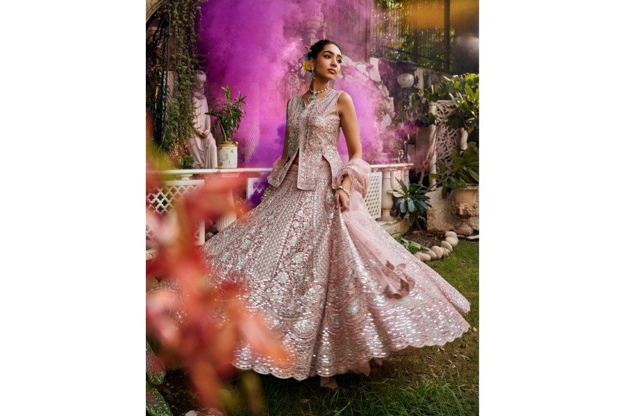 Pure Simmer Mirror With Moti Hand Work Designer Lehenga Choli For Wedding